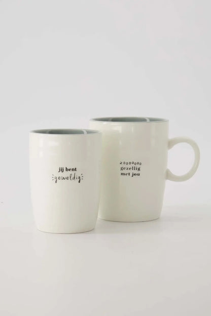 Zusss | Koffiemok je bent geweldig grijsblauw