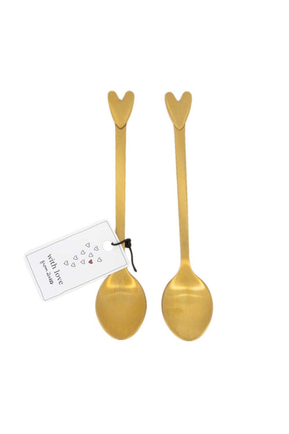 Zusss | Set mit 2 goldenen Herzlöffeln