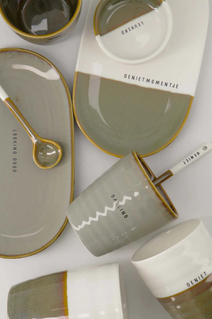 Zusss | Löffelküsse weiß/dunkelgrün