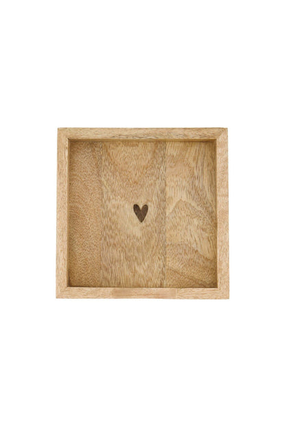 Zusss | Serviettenhalter aus Holz in Herzform, 12,5 cm