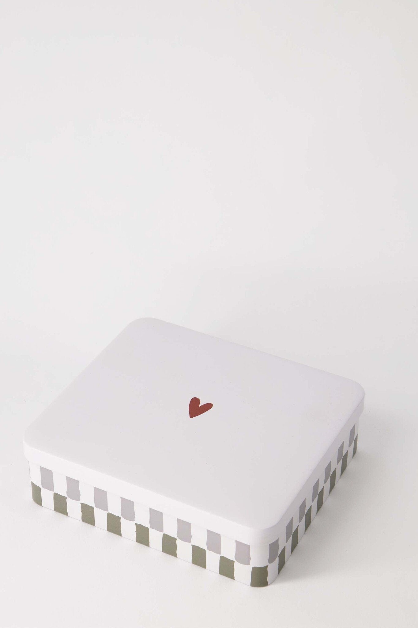 Zusss | Koekblik hartje rood/grijs/groen