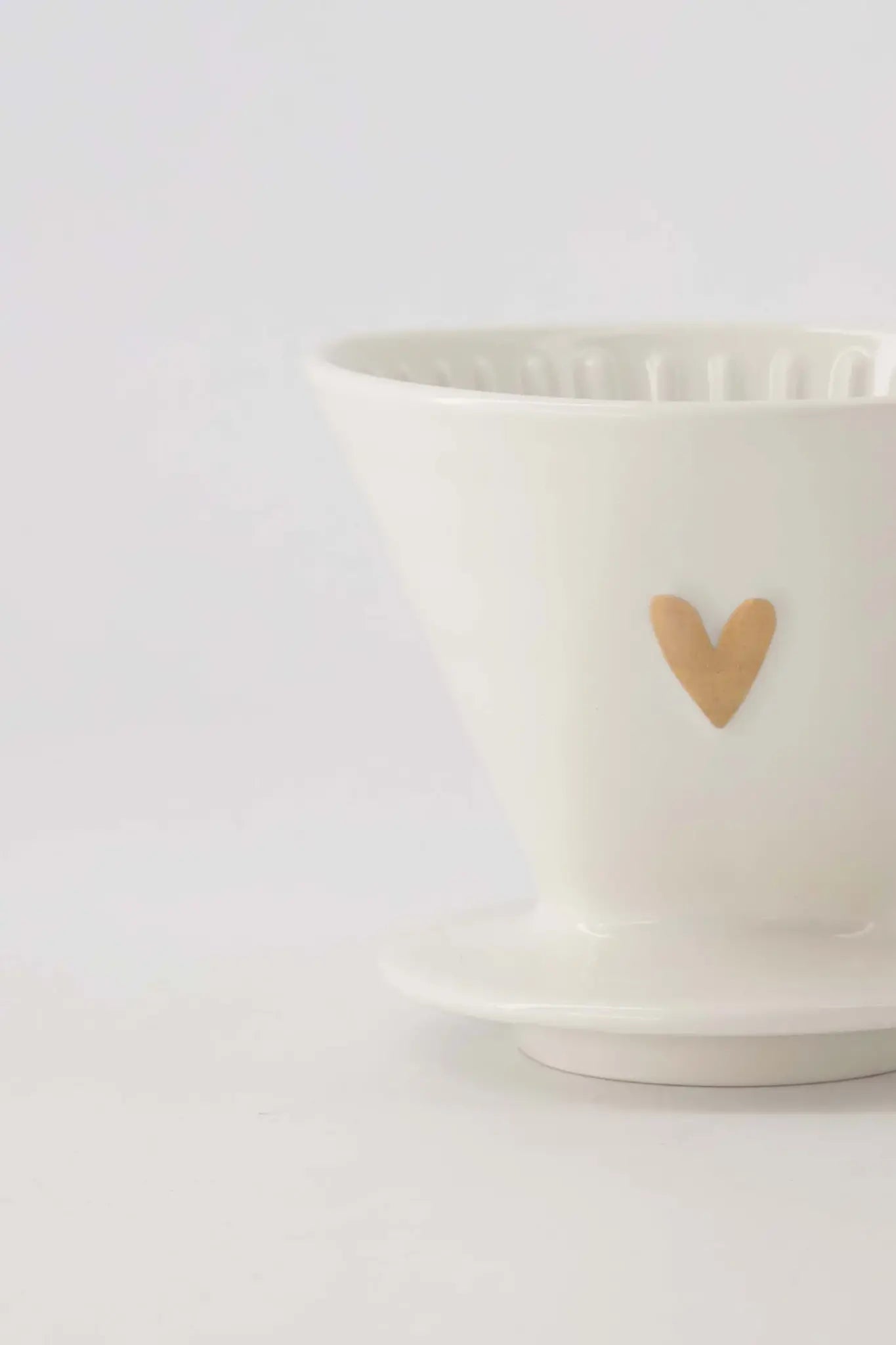 Zusss | Kaffeefilterhalter Herz Gold