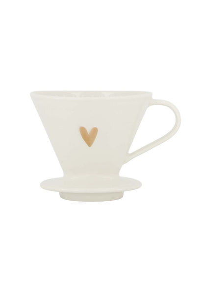 Zusss | Kaffeefilterhalter Herz Gold