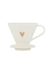 Zusss | Kaffeefilterhalter Herz Gold