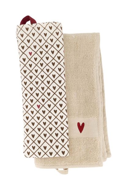 Zusss | Küchenset Herz Sand/Port/Braun