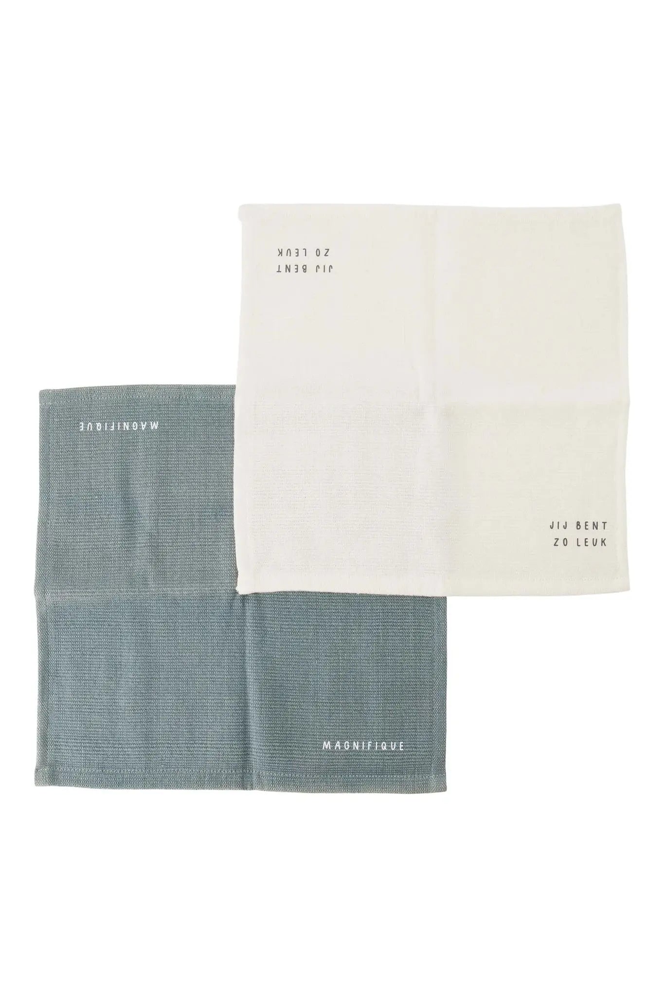 Zusss | Vaatdoekjes zo leuk grijsblauw set van 2