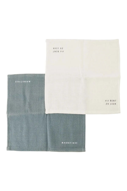 Zusss | Vaatdoekjes zo leuk grijsblauw set van 2