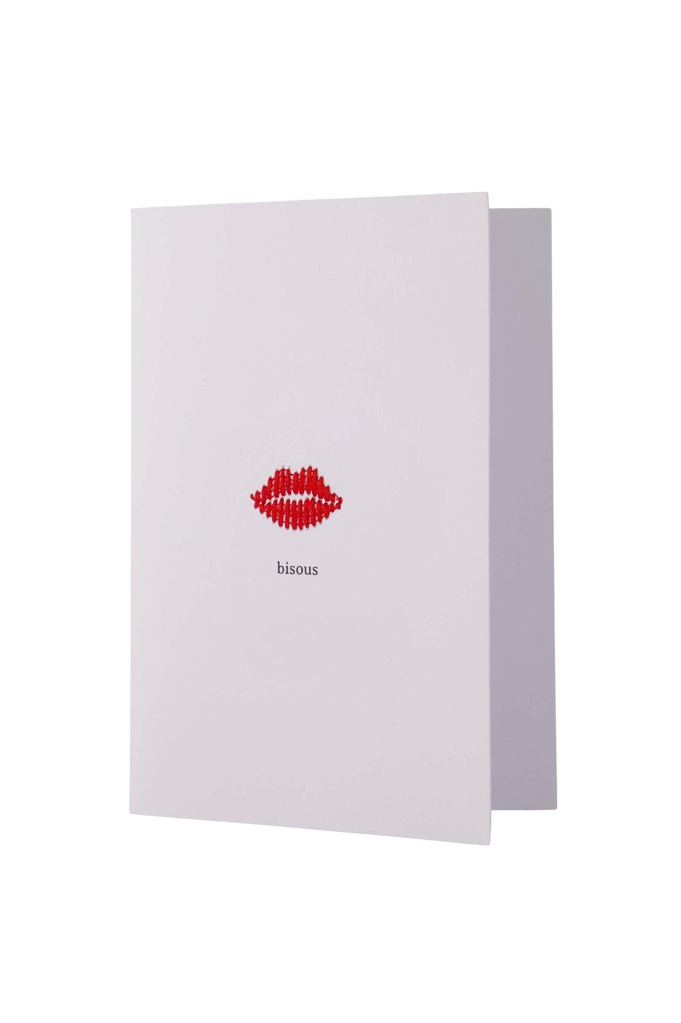 Zusss | Wenskaart bisous wit/rood