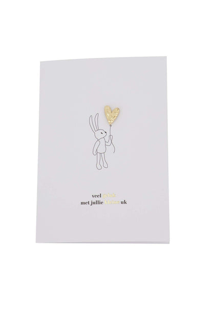 Zusss | Wenskaart hartje kleine uk broche wit