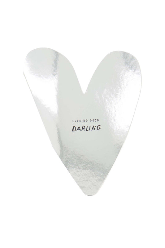 Zusss | Grußkarte Liebling Herz Silber