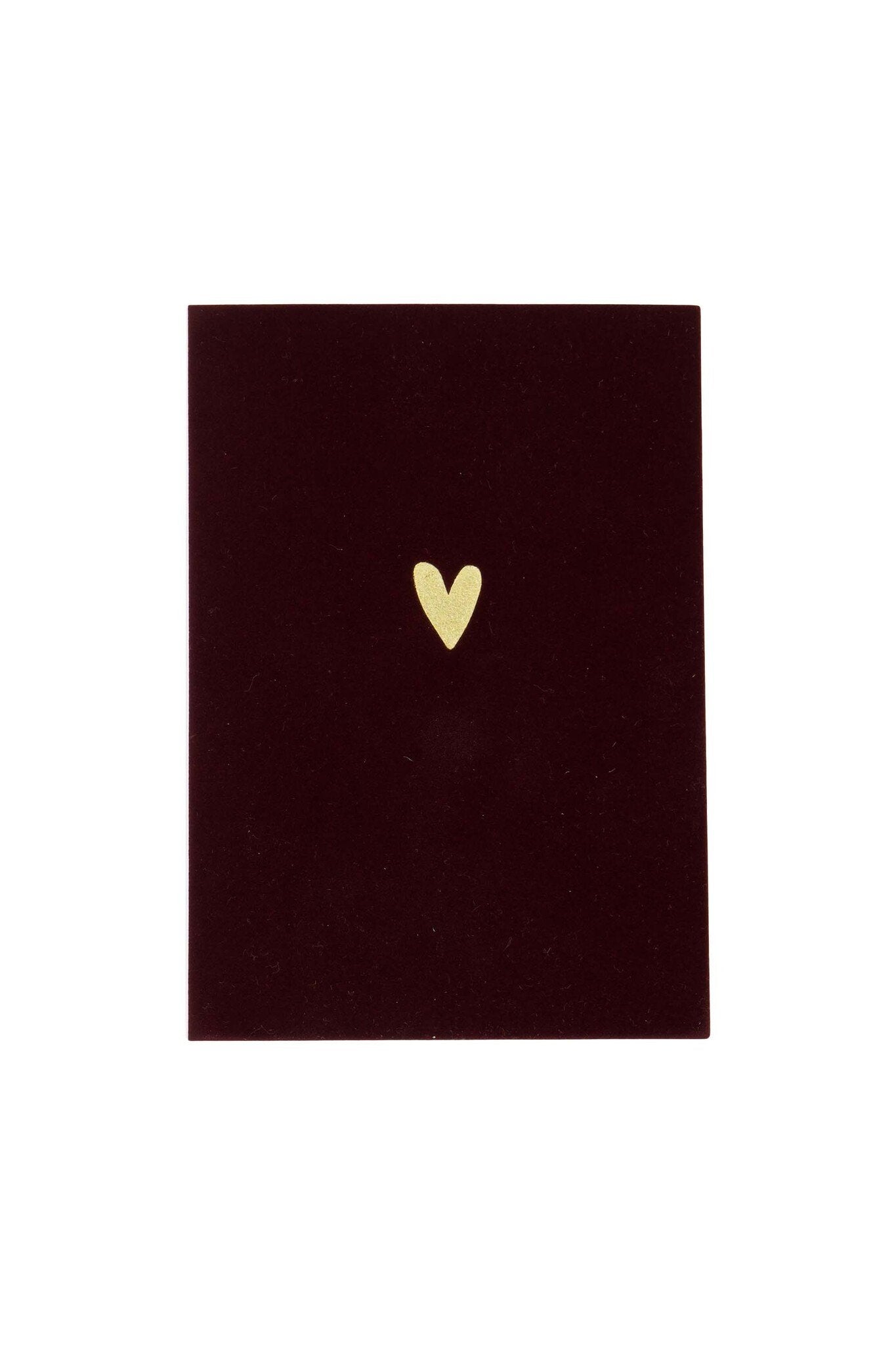 Zusss | Grußkarte Herz aus rotem Samt