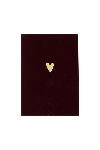 Zusss | Grußkarte Herz aus rotem Samt