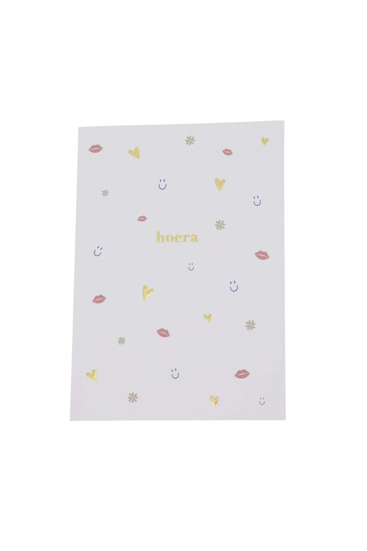 Zusss | Wenskaart hoera multicolor