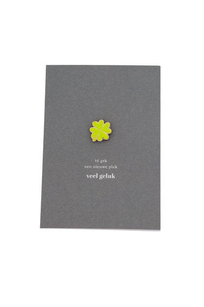 Zusss | Grußkartenmagnet Kleeblatt