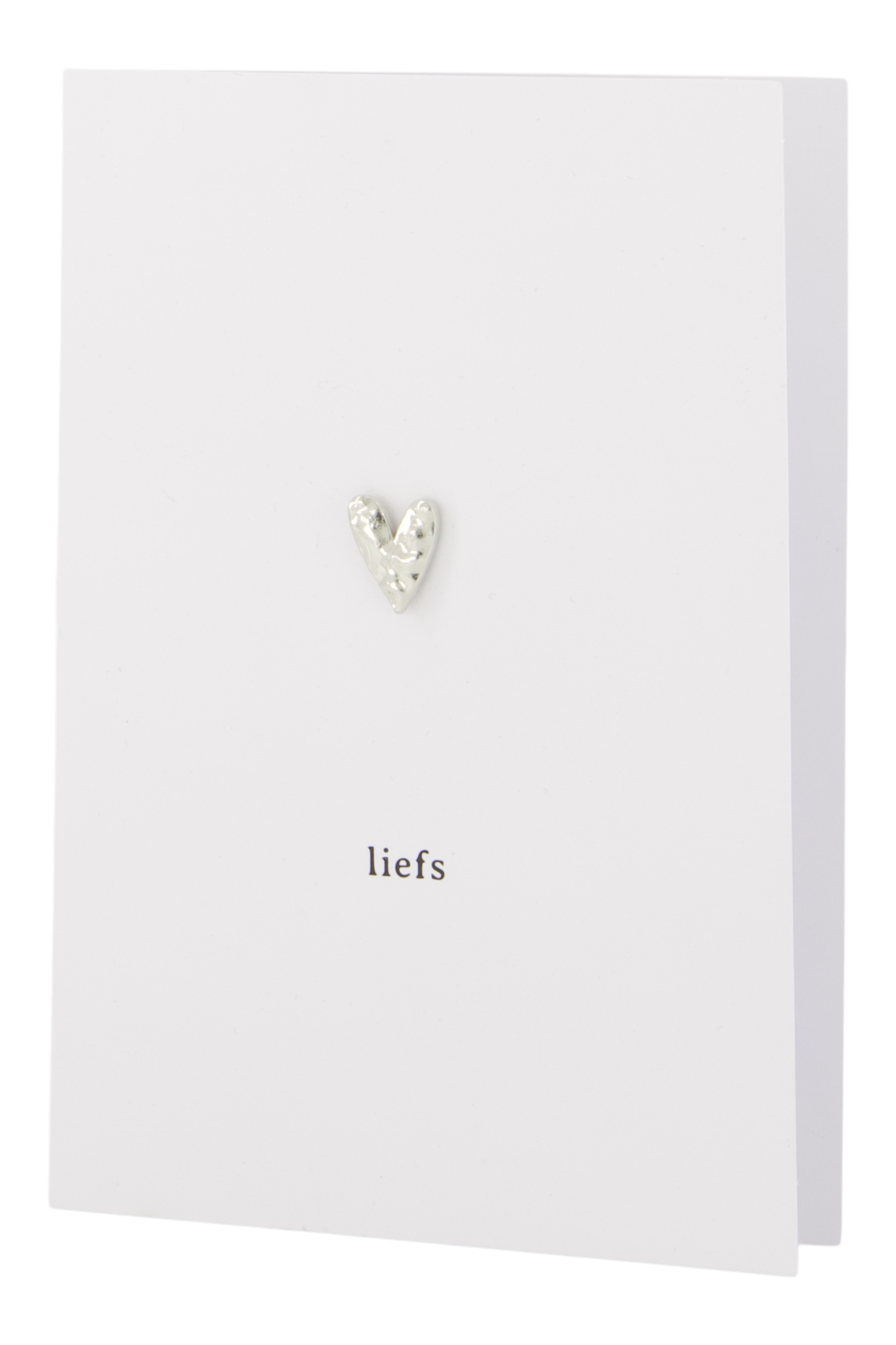 Zusss | Wenskaart liefs hartje zilver broche wit