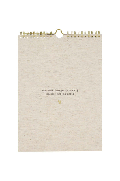 Zusss | Geburtstagskalender aus Leinen