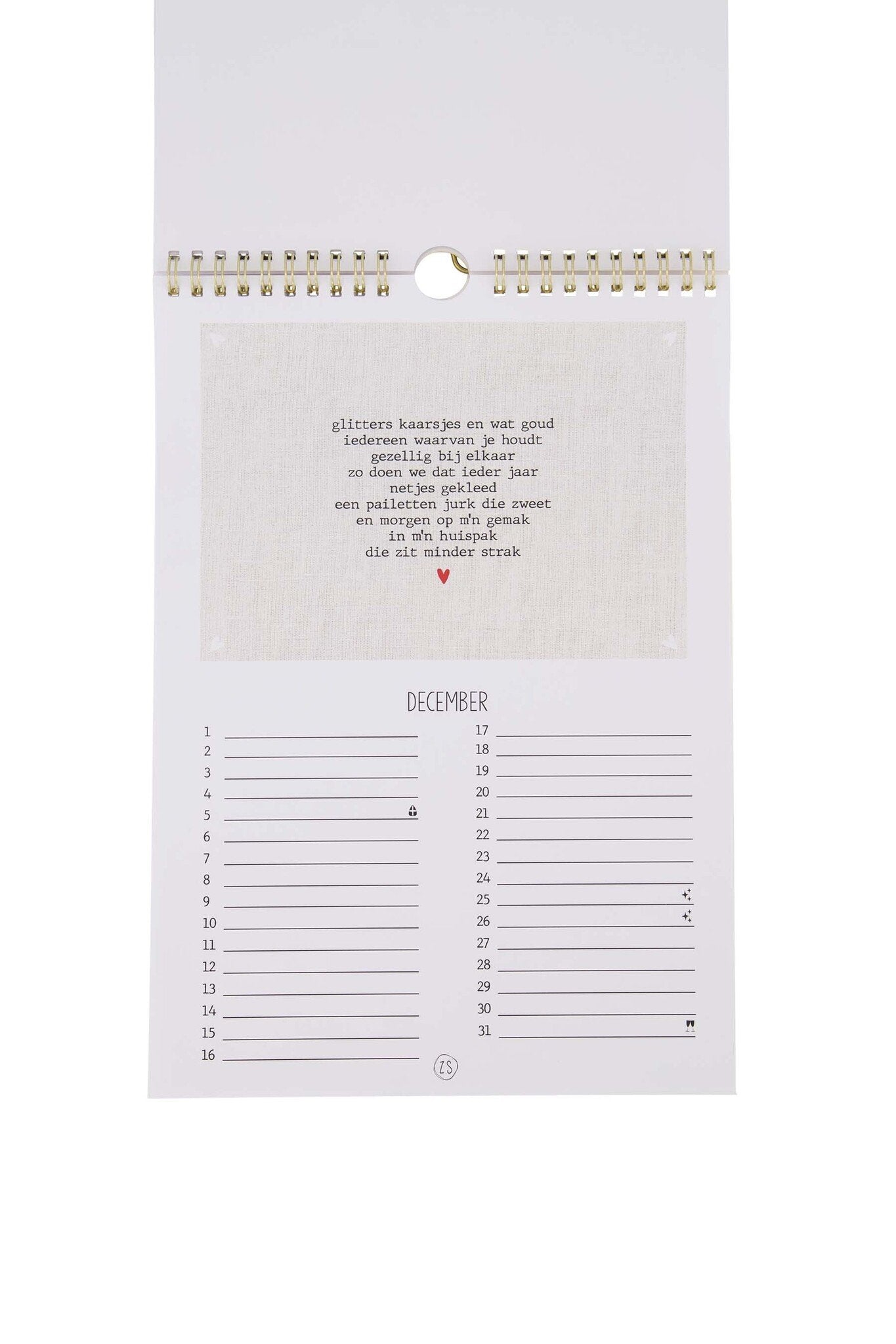 Zusss | Geburtstagskalender aus Leinen