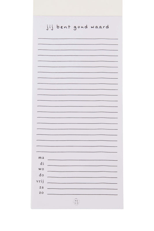 Zusss | Notitieblok boodschappen linnen