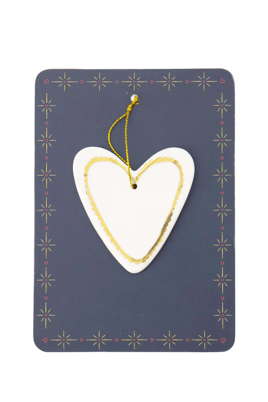 Zusss | Kersthanger keramiek hartje wit