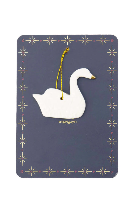 Zusss | Kersthanger keramiek Zwaan