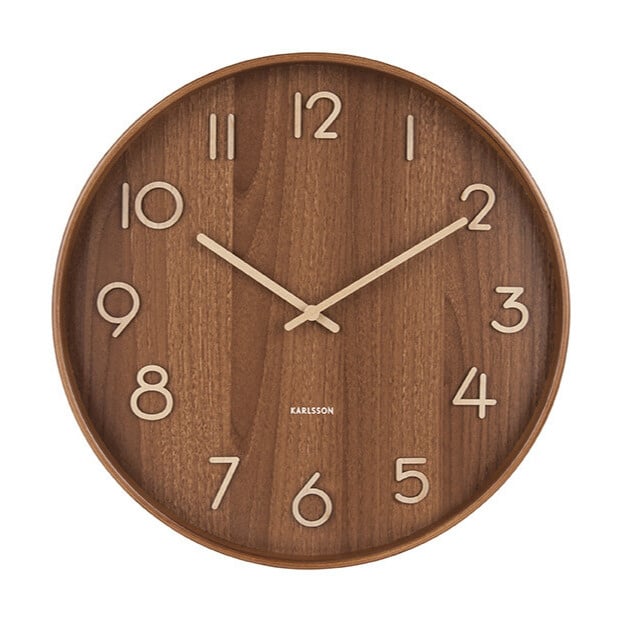 Karlsson | Wanduhr Reines Dunkelbraun 40 cm