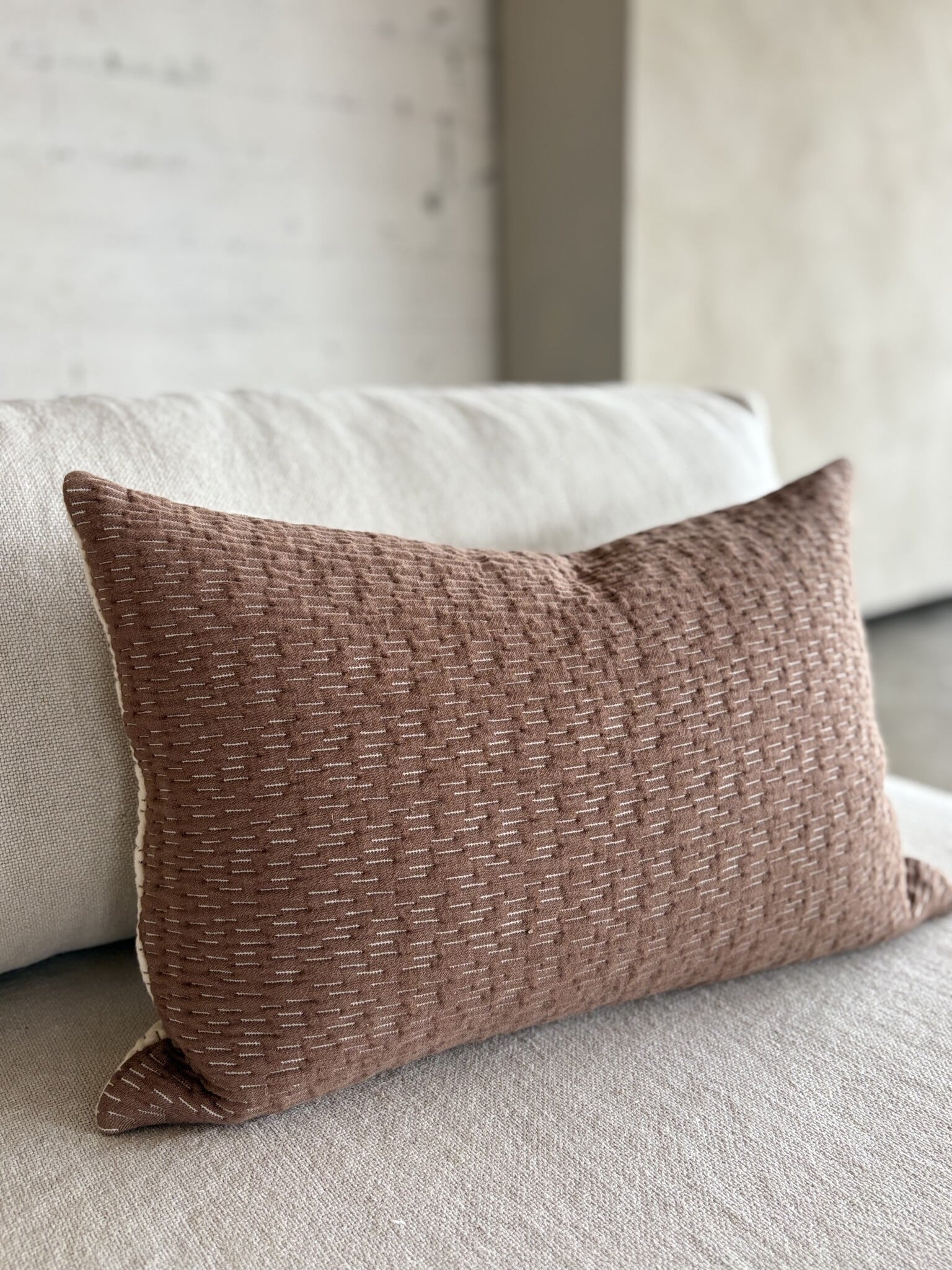 Studio Femme Home Sierkussenhoes Olivia bruin ecru