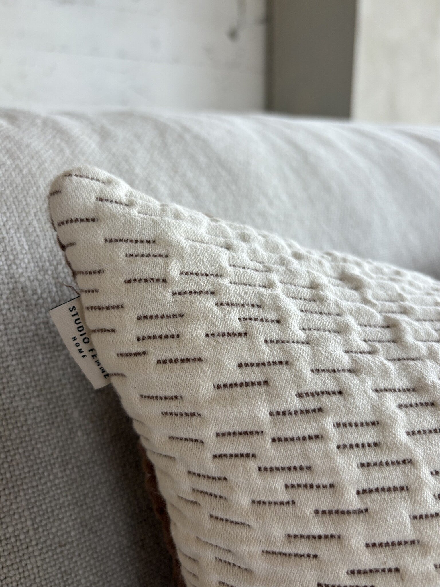 Studio Femme Home Sierkussenhoes Olivia bruin ecru
