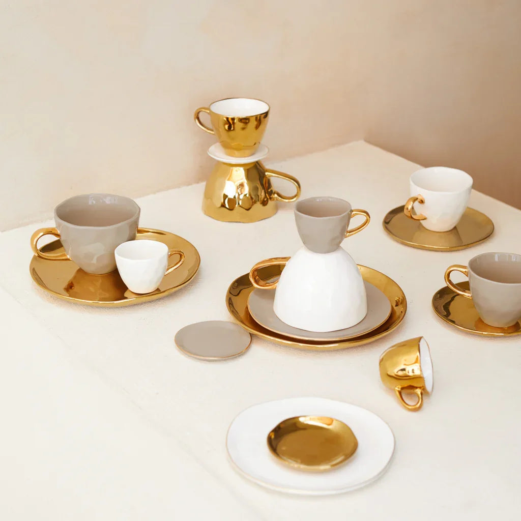 Urban Nature Culture Good Morning cup Coffee Ø8 cm Wit | Set van 4