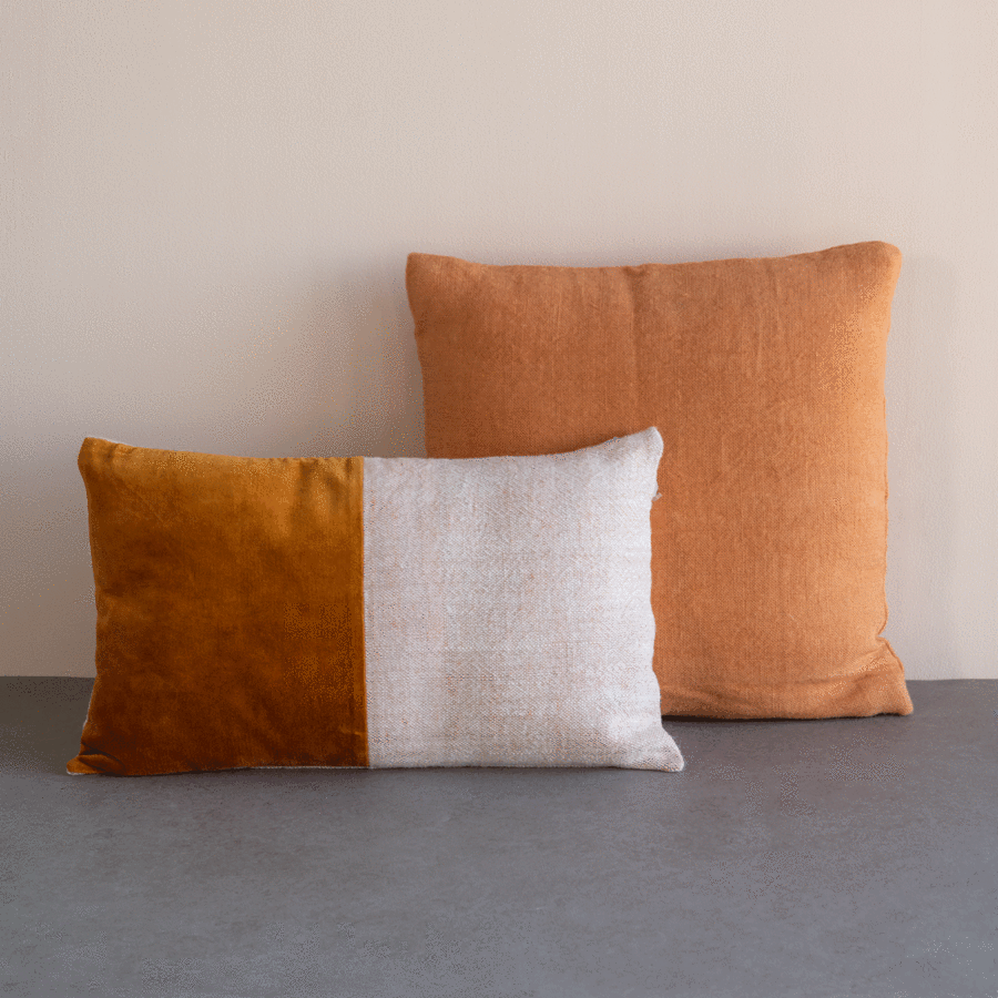 Urban Nature Culture | Cushion washed jute golden oak