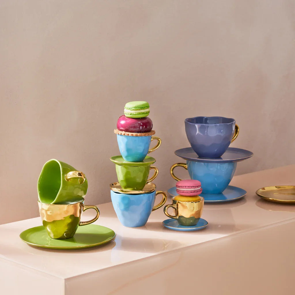 UNC | Good Morning Espressokopjes goud Set 4 stuks