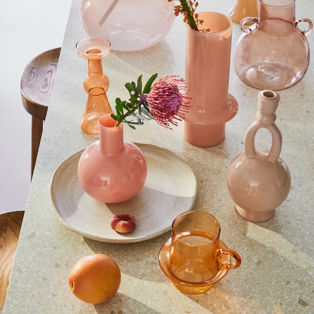 Urban Nature Culture Vaas recycled glas roze