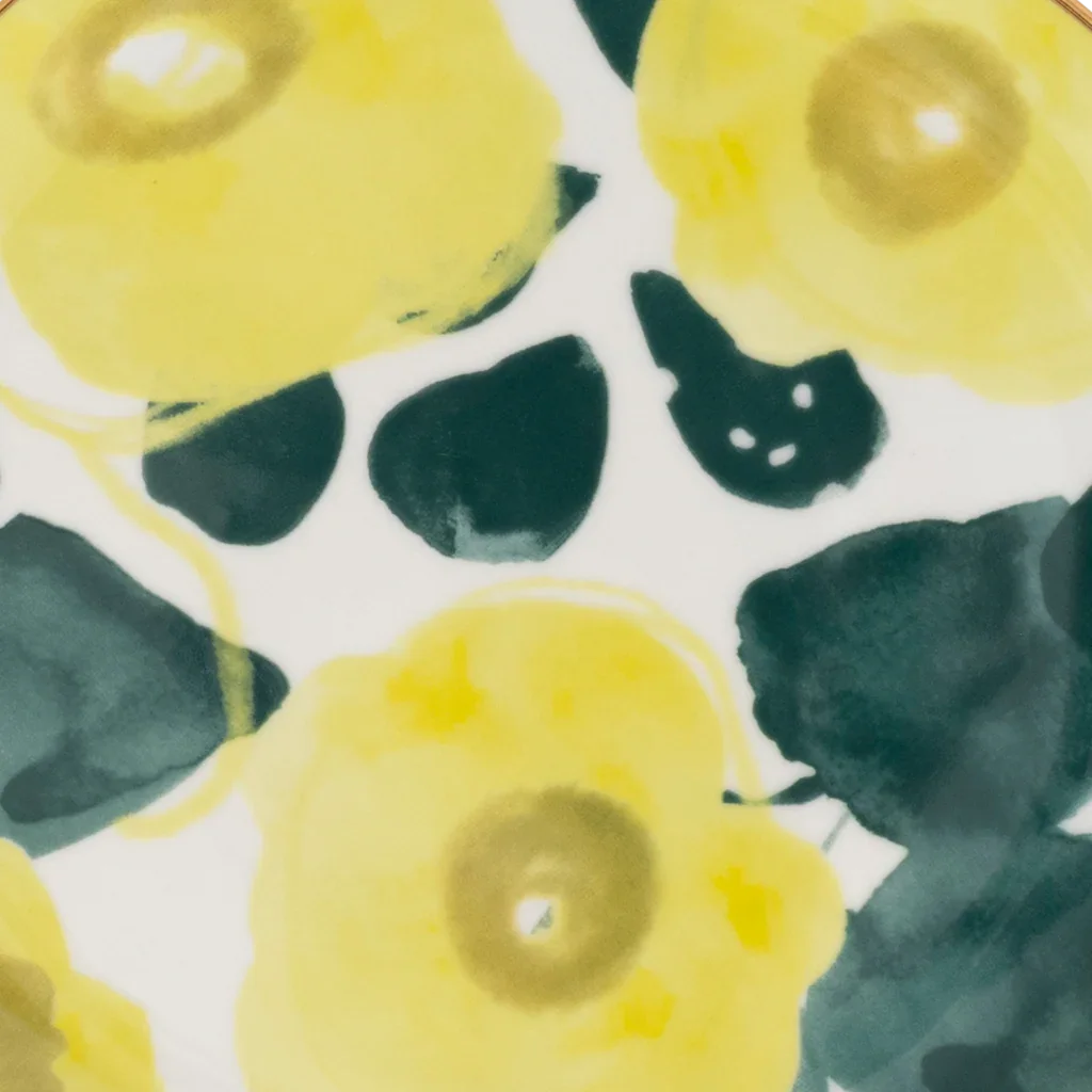 UNC | Good Morning dessertborden Floral Art Limelight set 4 stuks