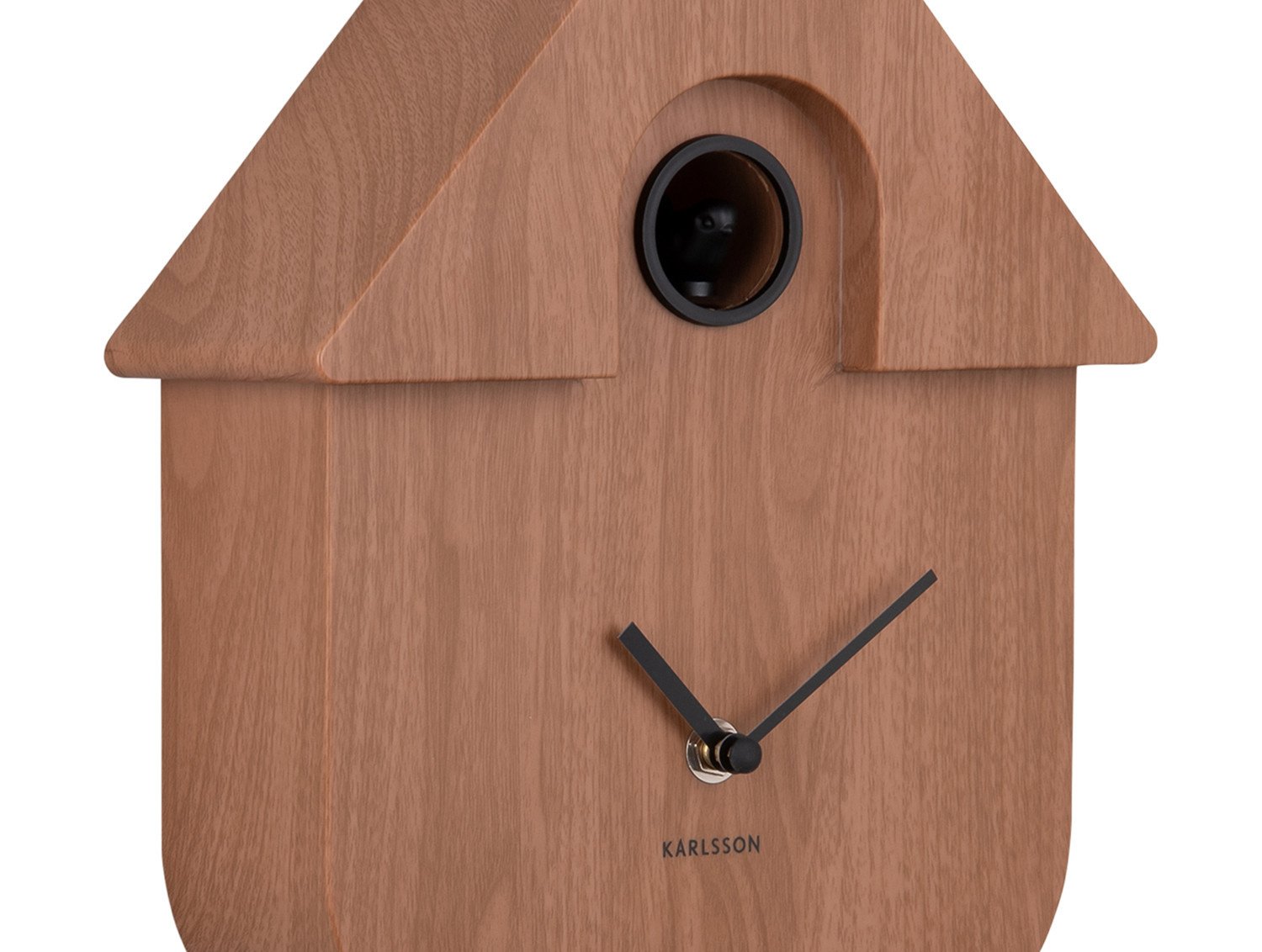 Karlsson | Kuckucksuhr aus dunklem Holz