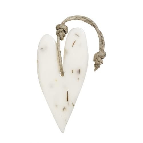 Mein Stil | Soap Heart XL weiß mit Rosmarin Mille-Fleur