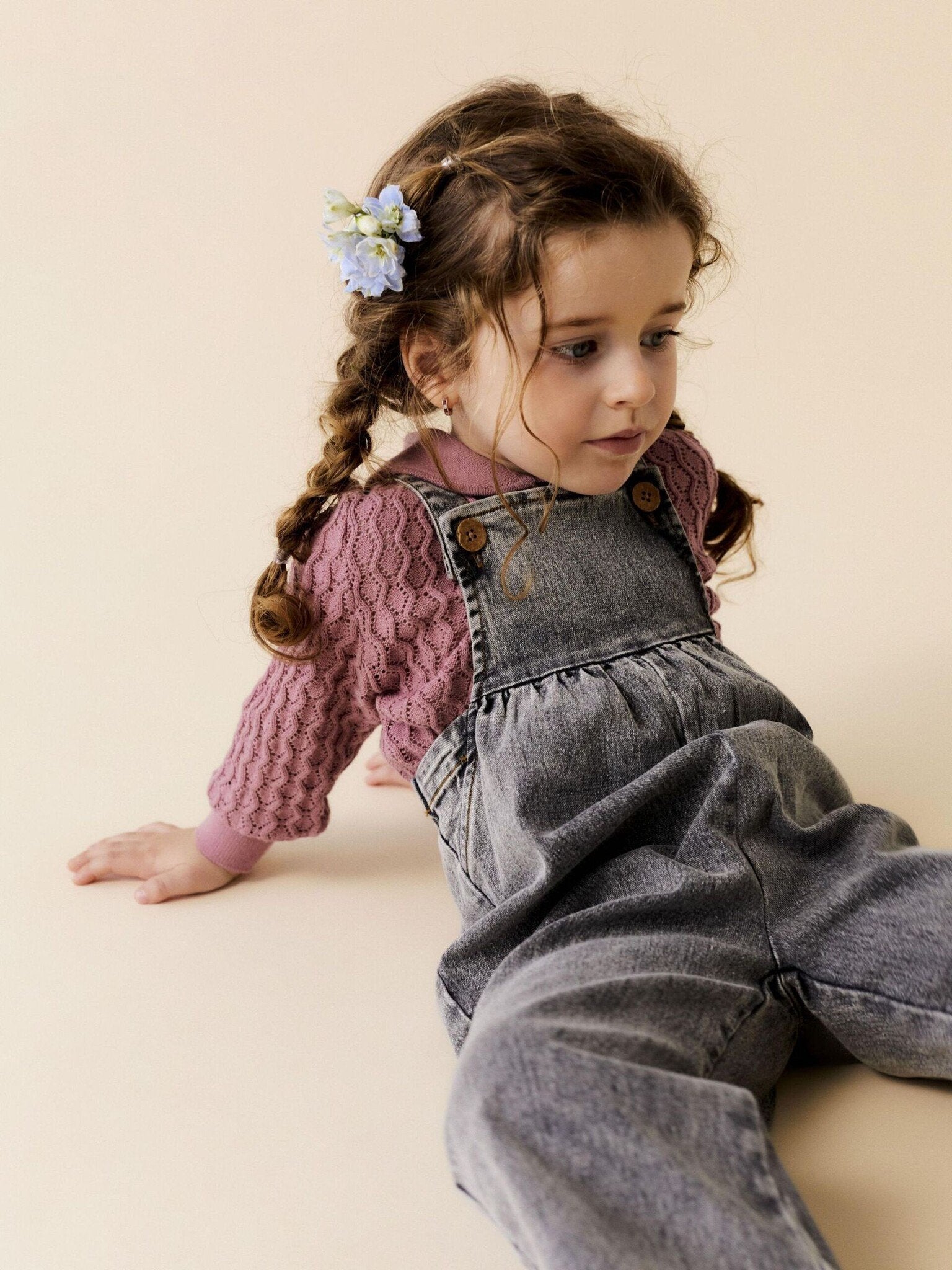 Lil Atelier | Tuinbroek Tems light grey denim