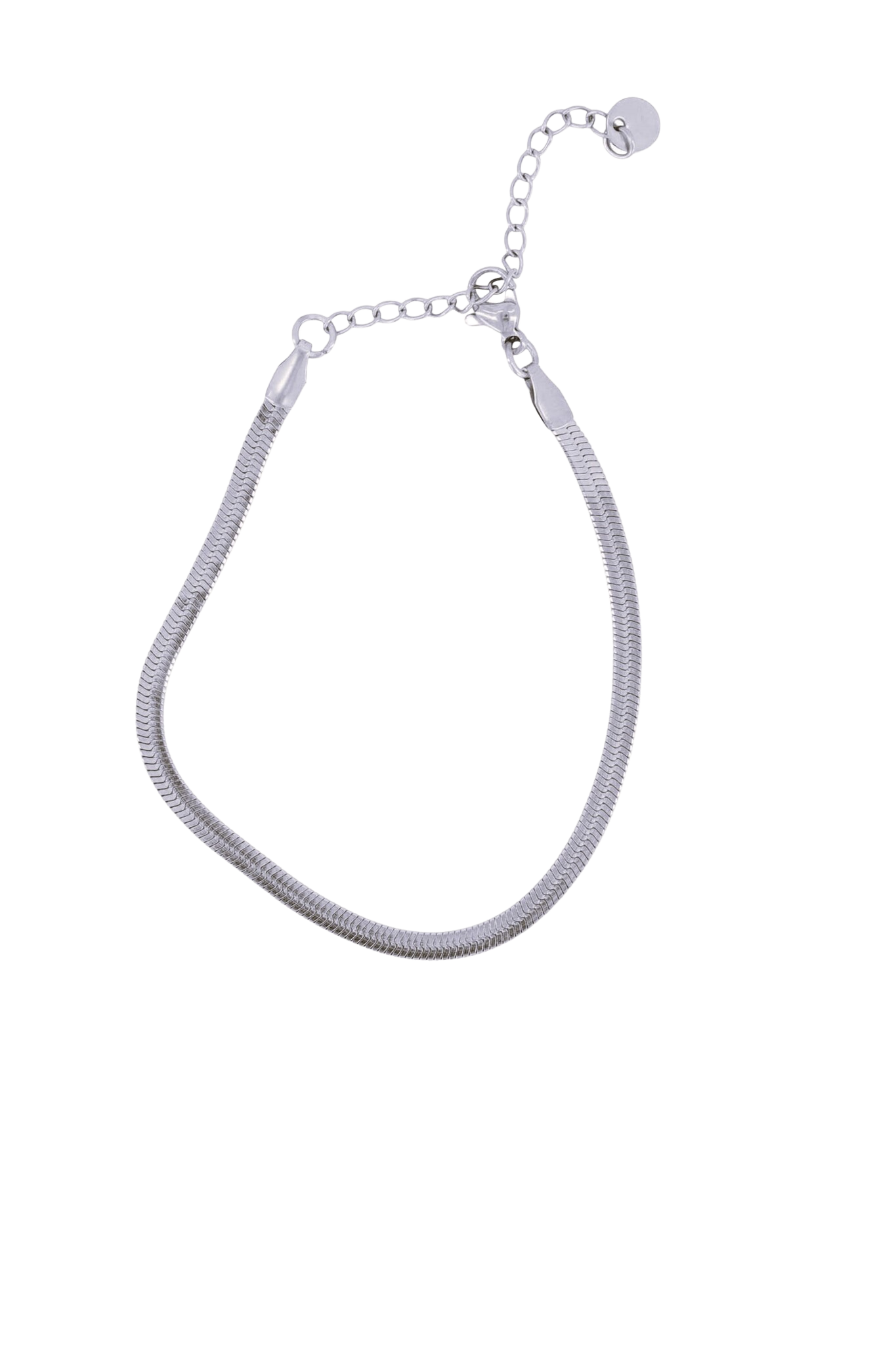 Zusss | Flaches Fischgrätenarmband aus Silber