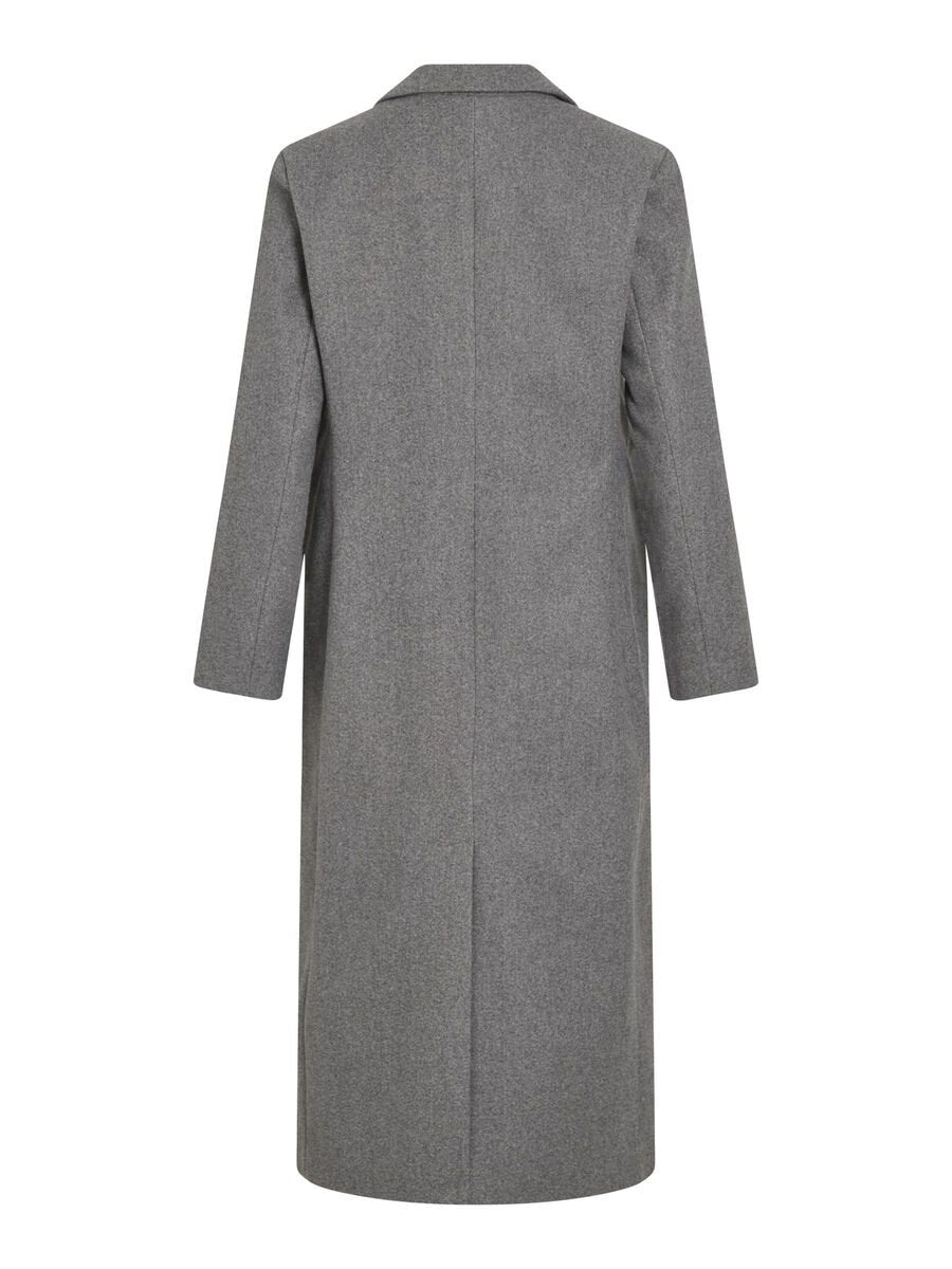 Vila | Lange jas Solo grijs
