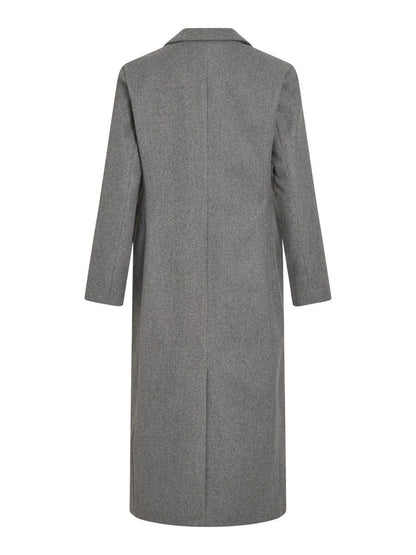 Vila | Lange jas Solo grijs