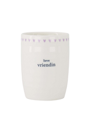 Zusss | Koffiemok lieve vriendin wit/lila