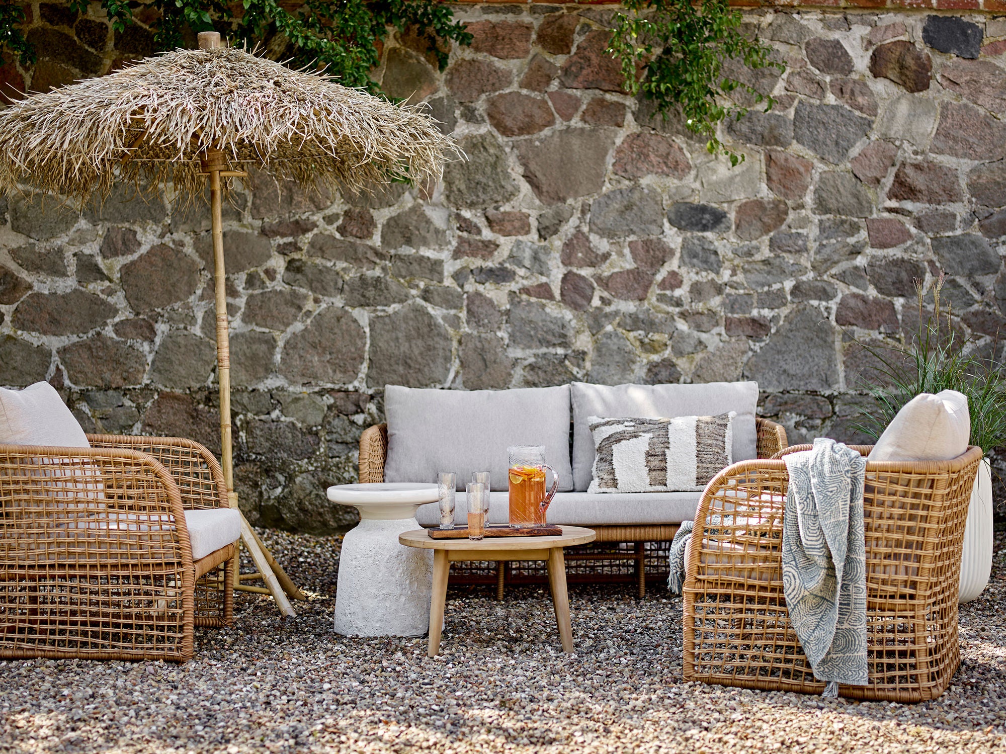 Bloomingville | Noia Parasol, Nature, Bamboo