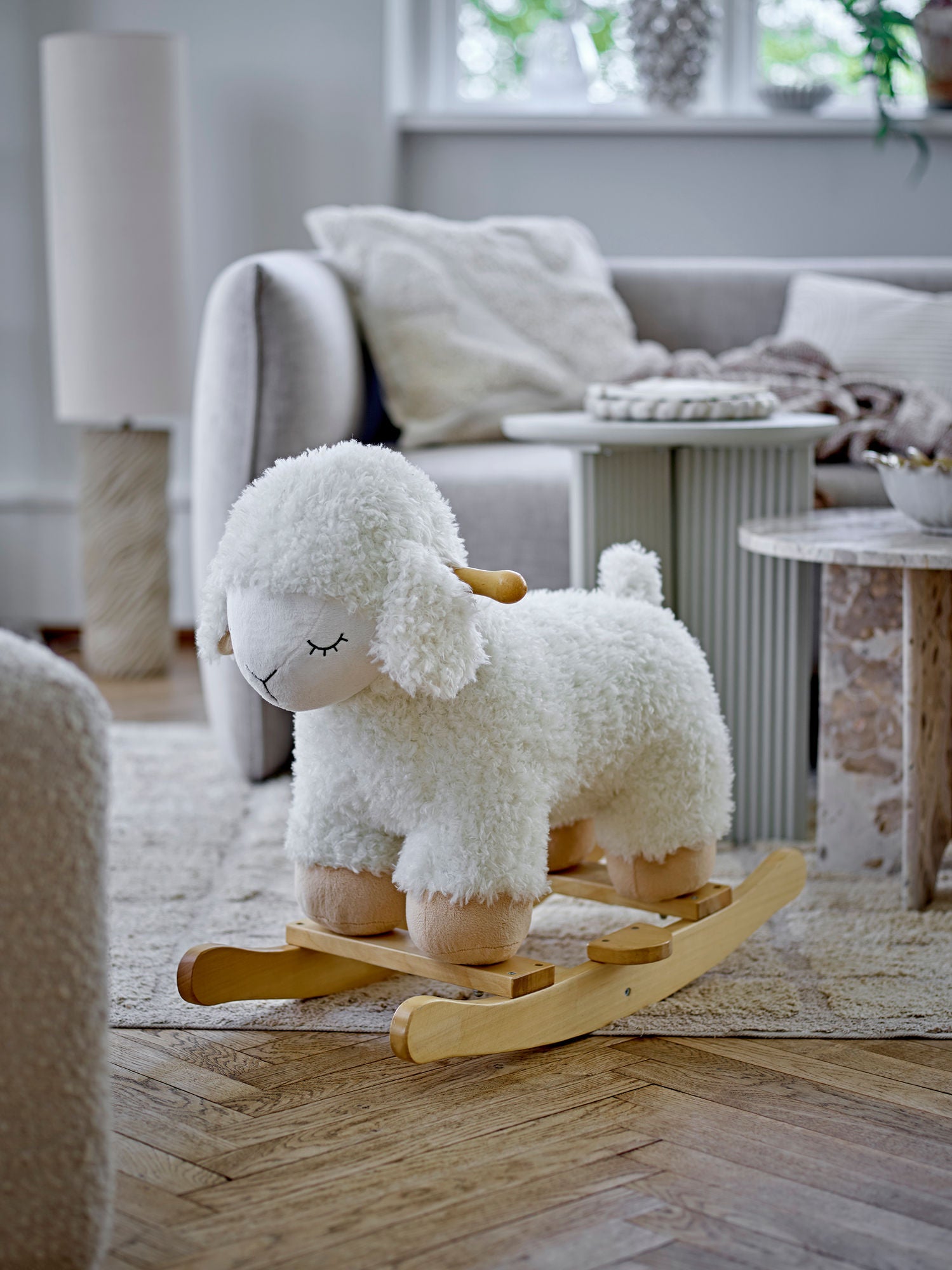 Bloomingville MINI Laasrith Hobbeldier Schaap wit