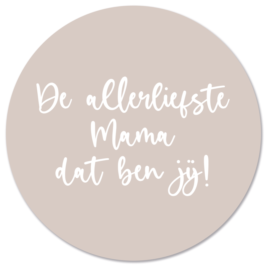 Muurcirkel mama beige