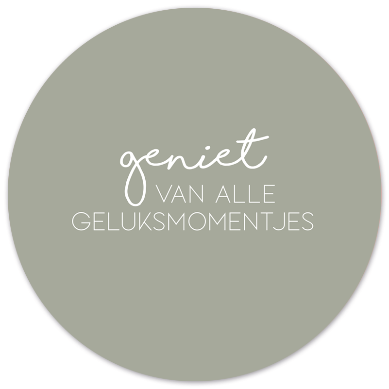 Muurcirkel geluksmomentjes groen