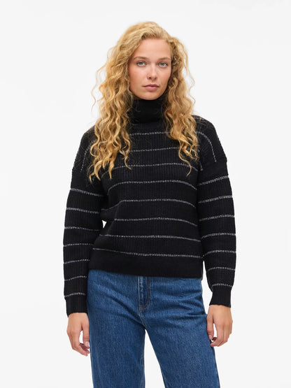 Villa | Rollkragenpullover Zaza schwarze Schönheit