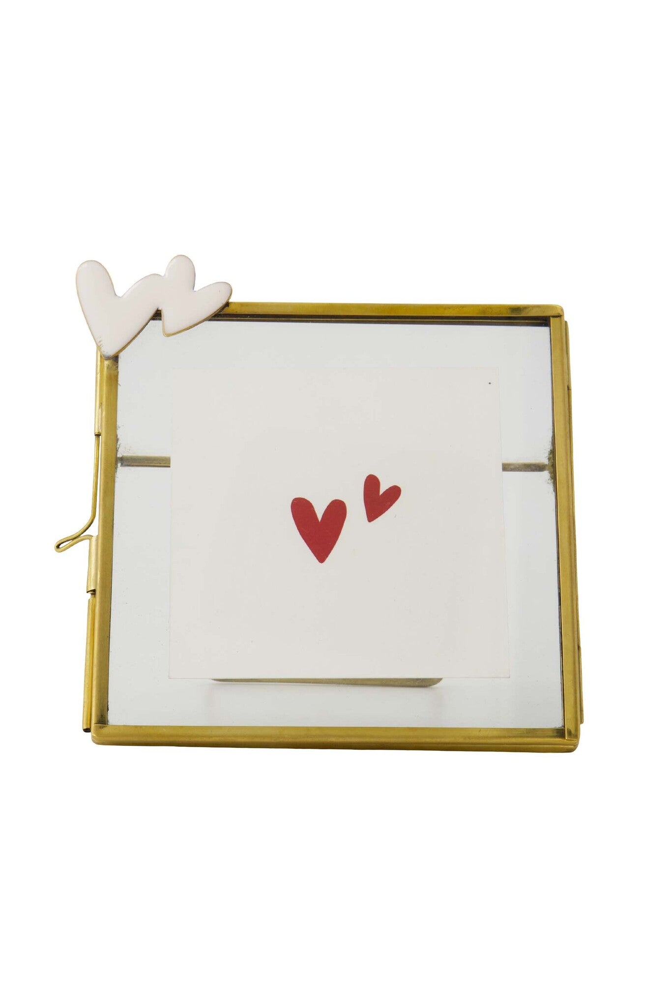 Zusss | Fotolijstje metaal hartjes wit/goud