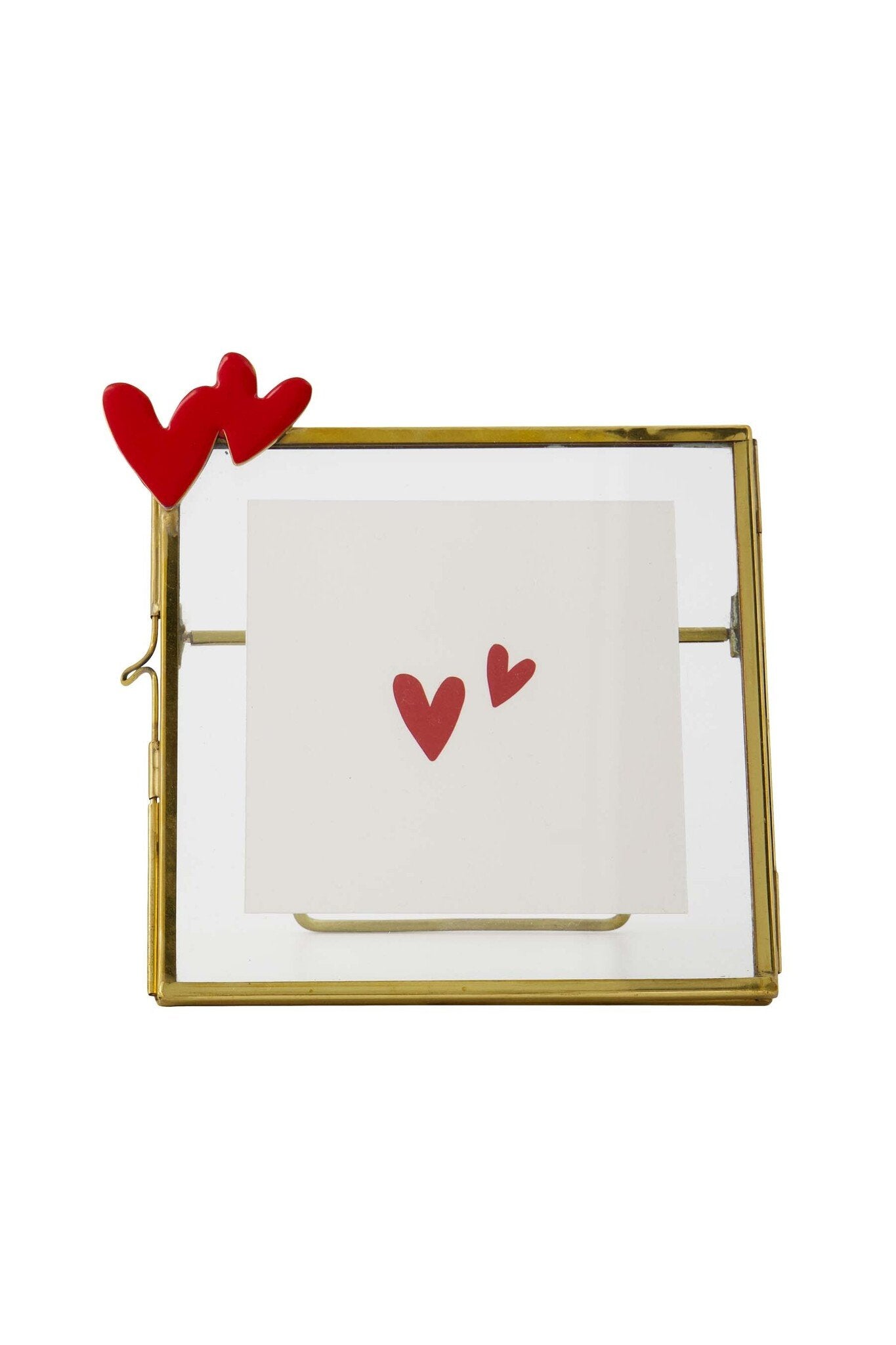 Zusss | Fotolijstje metaal hartjes rood/goud