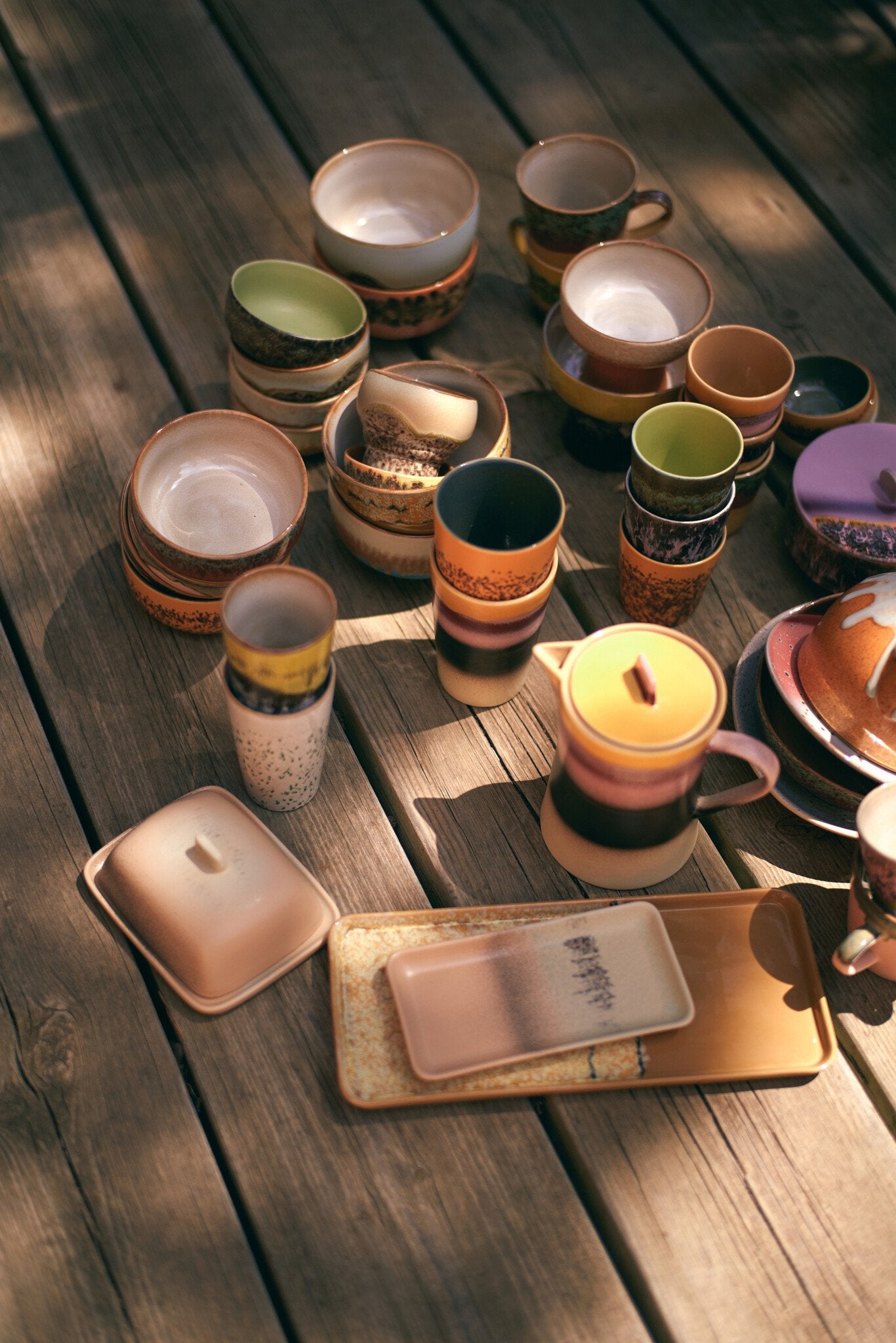 HK Living | 70's servies cakeschaal Sunbeam