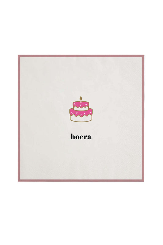 Zusss | Servetten vierkant Hoera taart