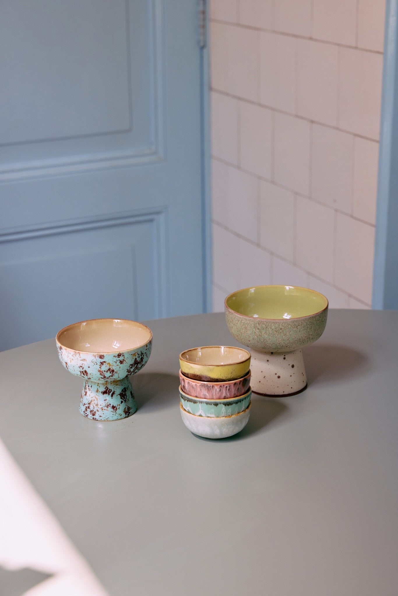 HK Living | 70's servies XS bowls modernist set van 4