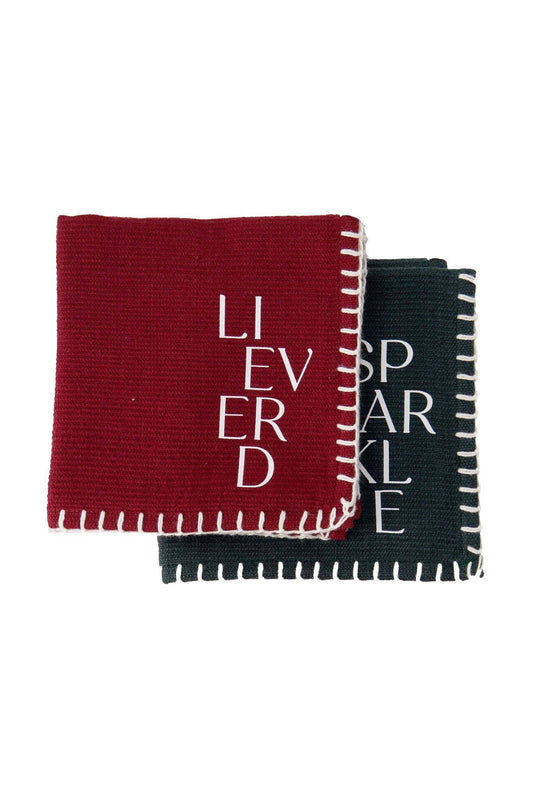 Zusss | Vaatdoekjes Lieverd rood donkergroen | Set2